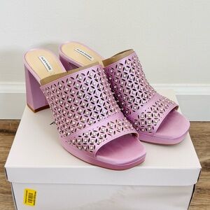 Alex Marie Celicia Pearl Embellished Heeled Sandals in Sweet Orchid